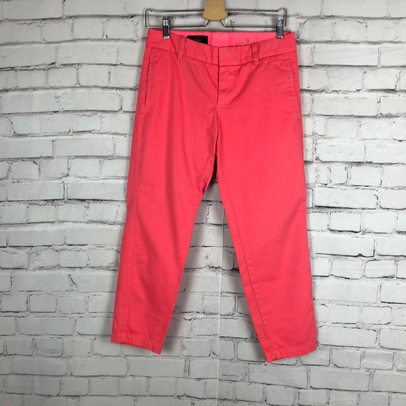 J. Crew Scout women’s coral 4 pocket pants size 2 - Picture 1 of 6